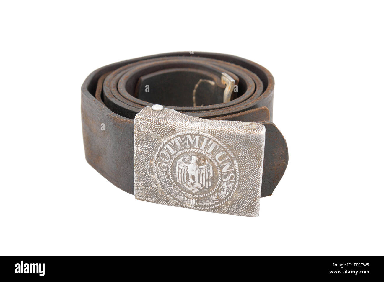 Germany in the WW2. German standard soldier belt (Whermacht). Stock Photo