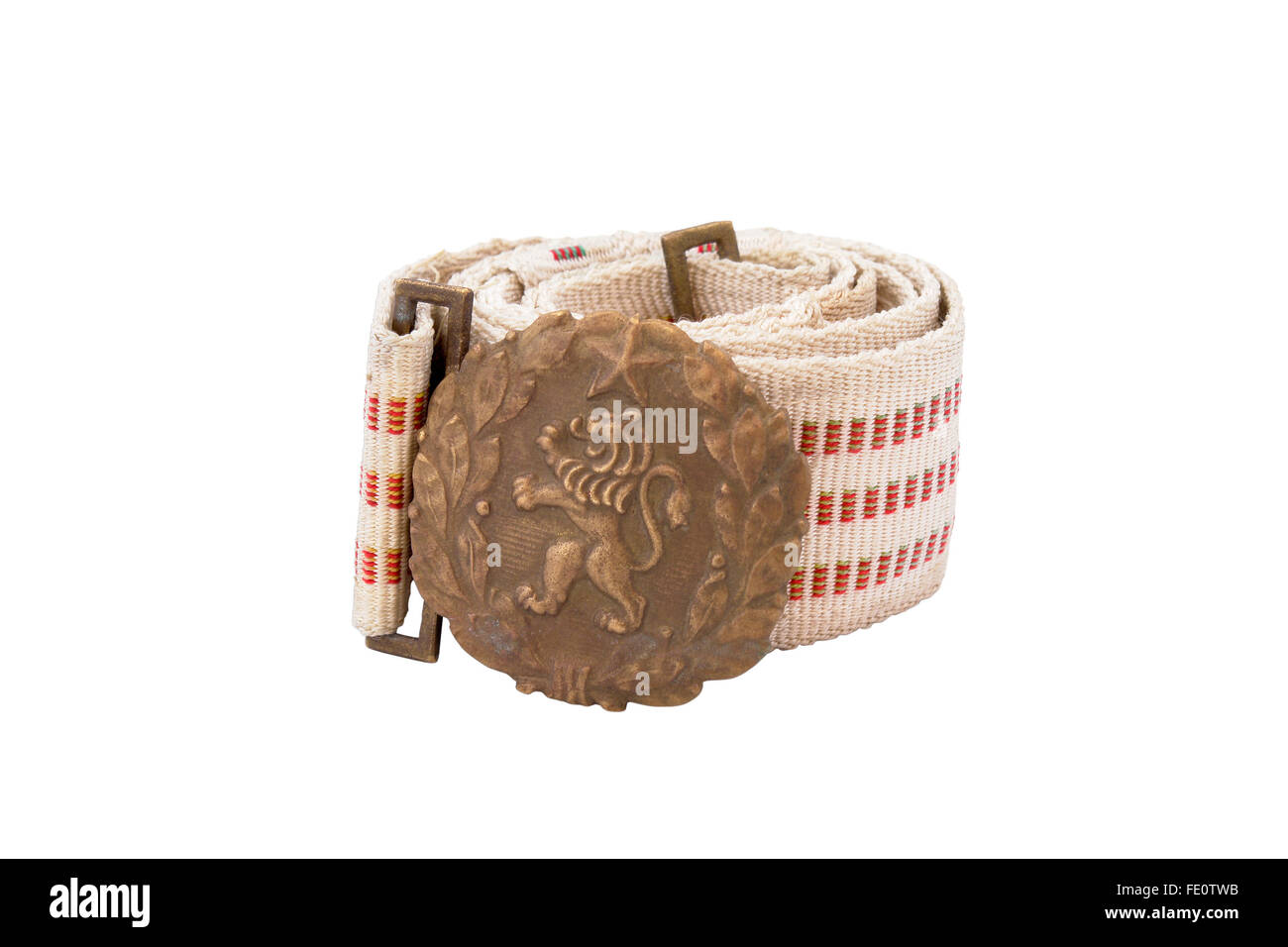 Bulgarian soldier belt of soviet period (1945-1991). Example of 1950-60 years Stock Photo