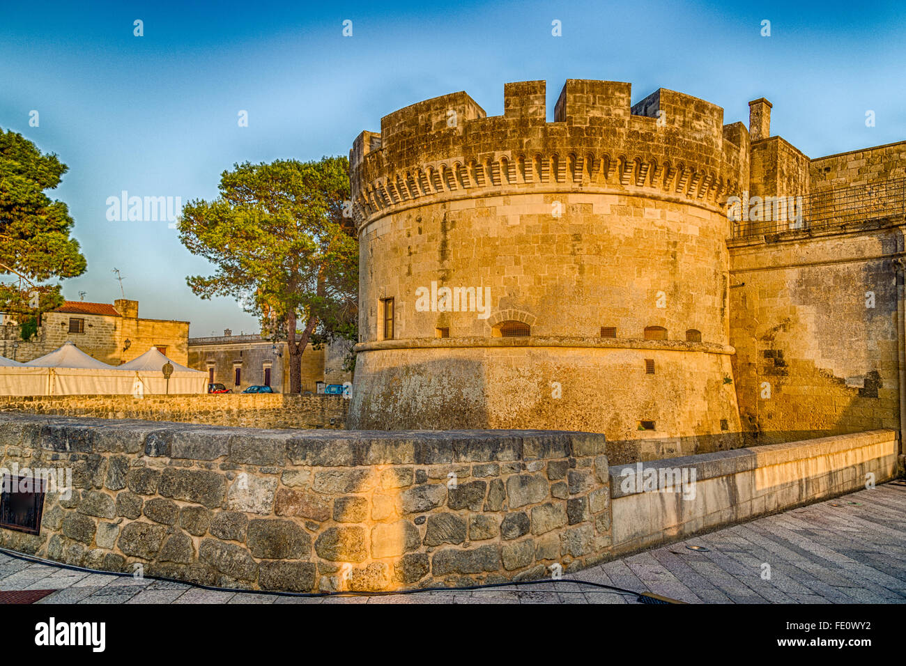 streets and walls of small fortified citadel of XVI century in Italy Stock Photo