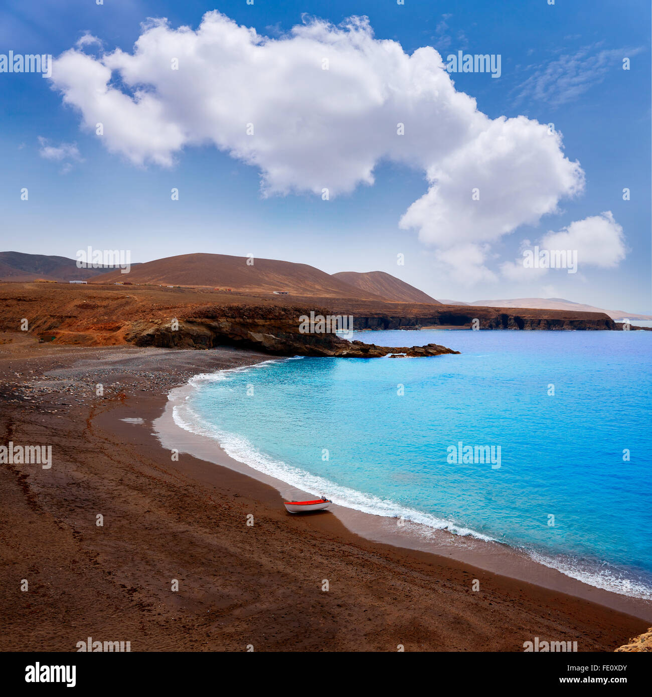 Ajuy beach Fuerteventura at Canary Islands of Spain Stock Photo