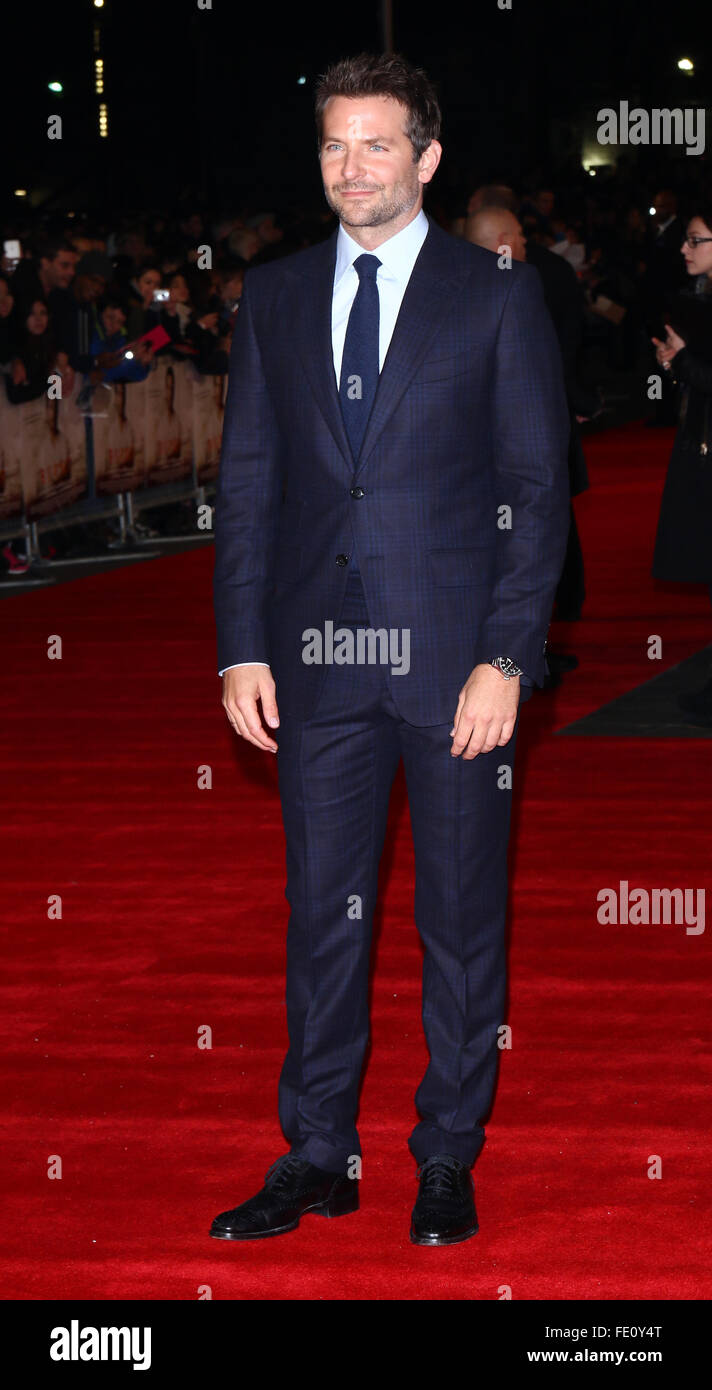 London, UK, 28th Oct 2015: Bradley Cooper attends Burnt film premiere in London Stock Photo