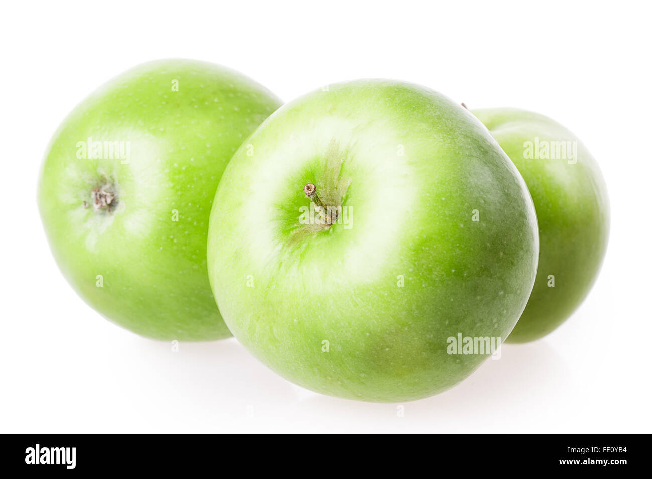 green apple Isolated on white background Stock Photo - Alamy