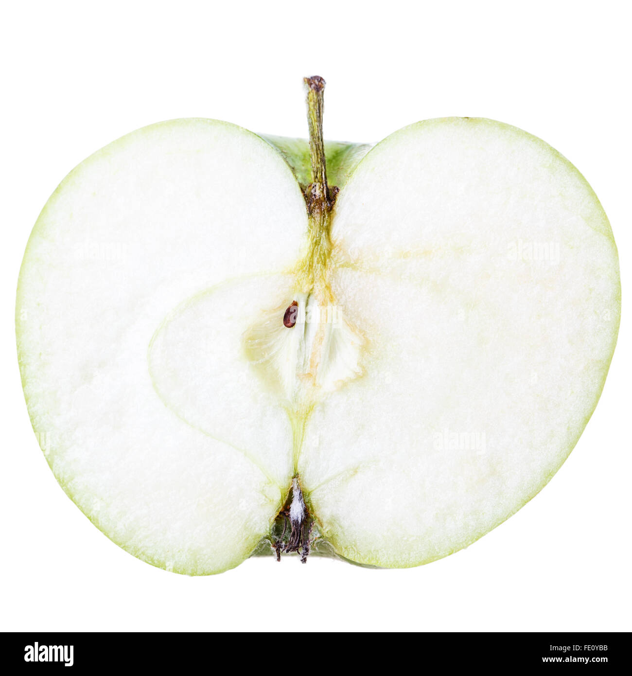 cut apple Isolated on white background Stock Photo - Alamy