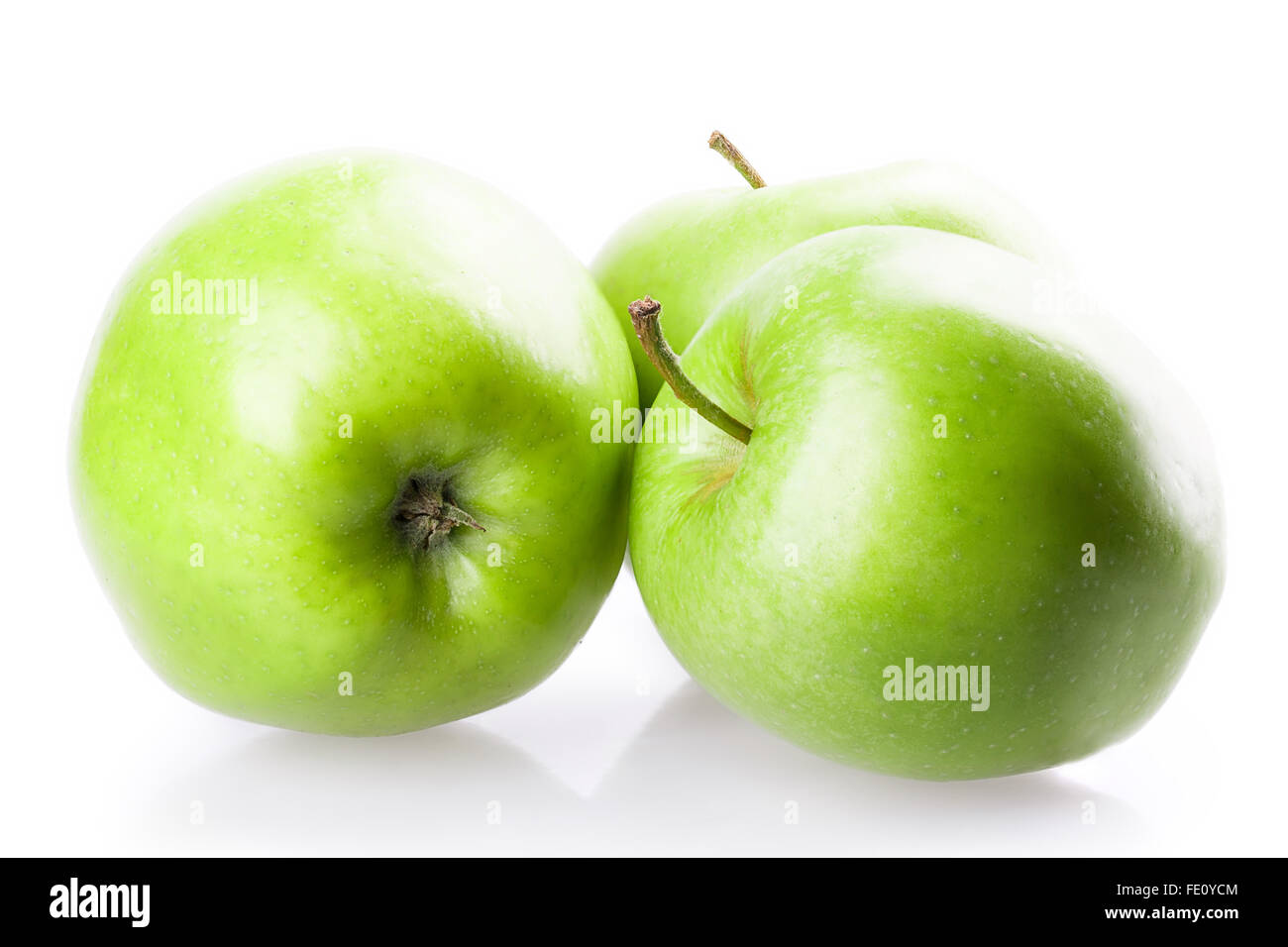 green apple Isolated on white background Stock Photo - Alamy