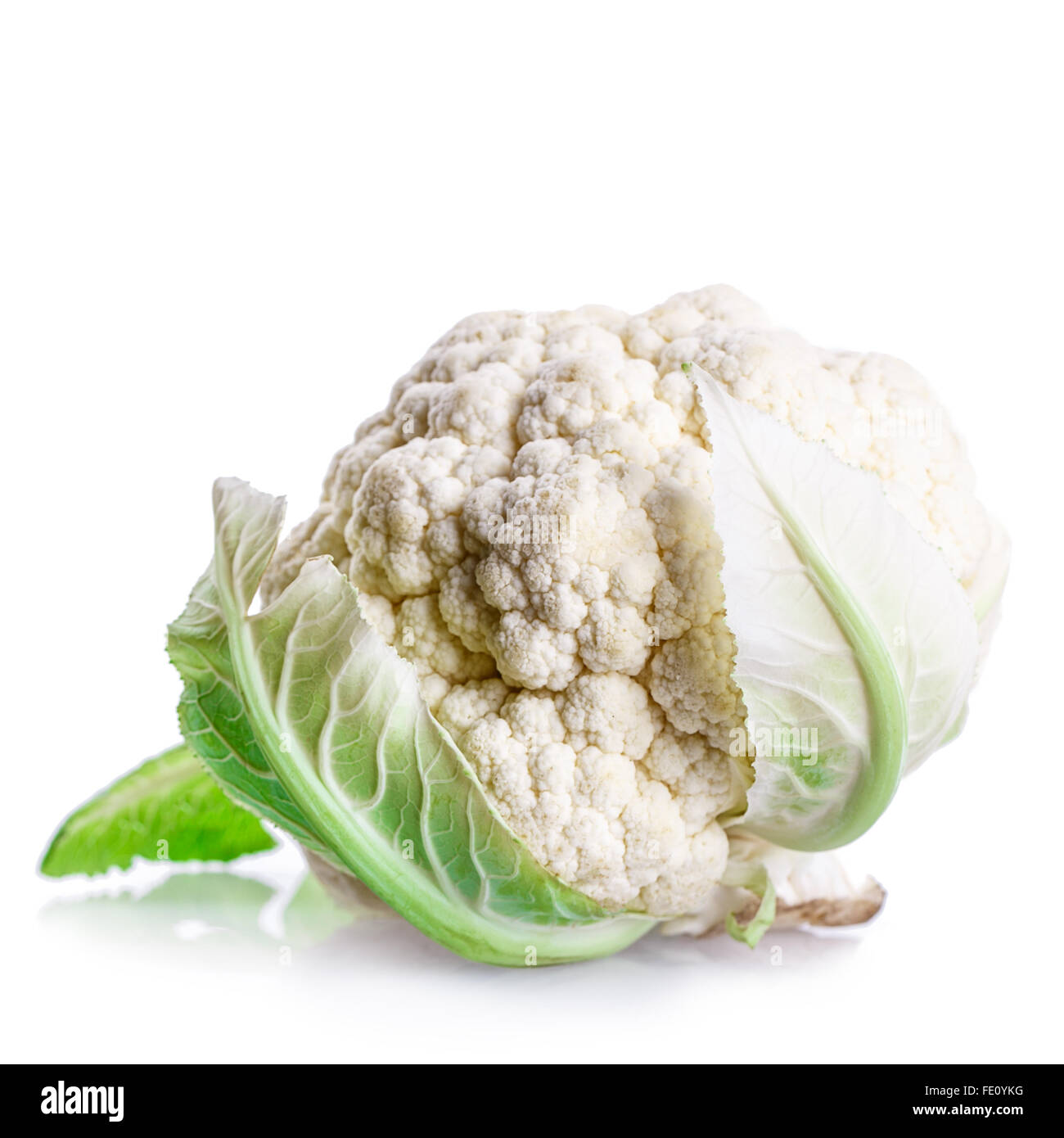 Cauliflower Isolated On White Background Stock Photo - Alamy