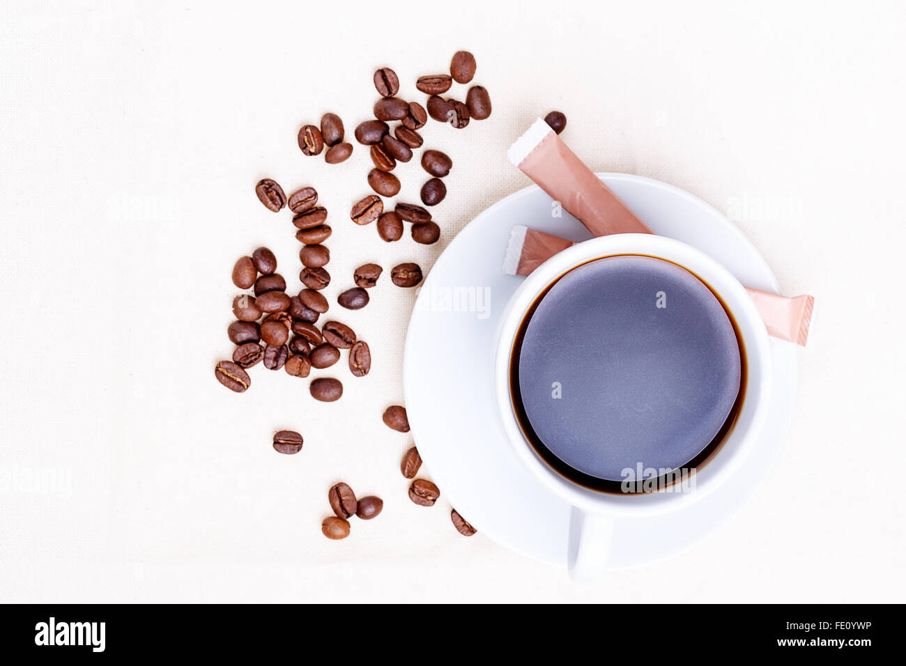 white mug tea coffee Isolated on white background Stock Photo - Alamy