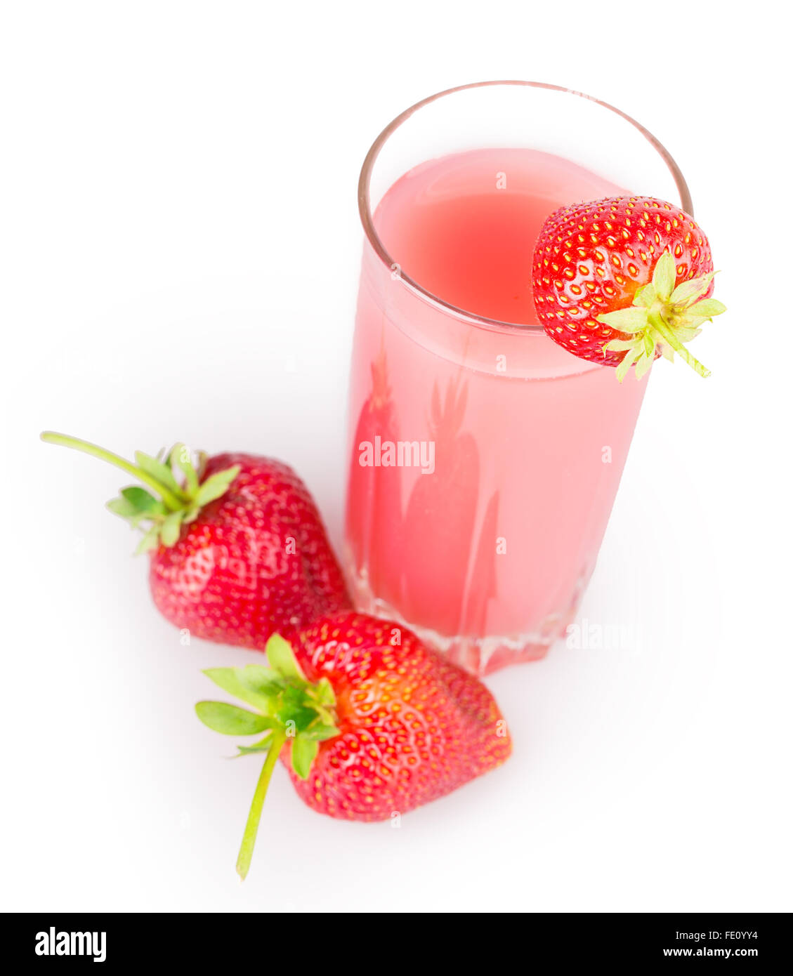 strawberry juice Isolated on white background Stock Photo Alamy