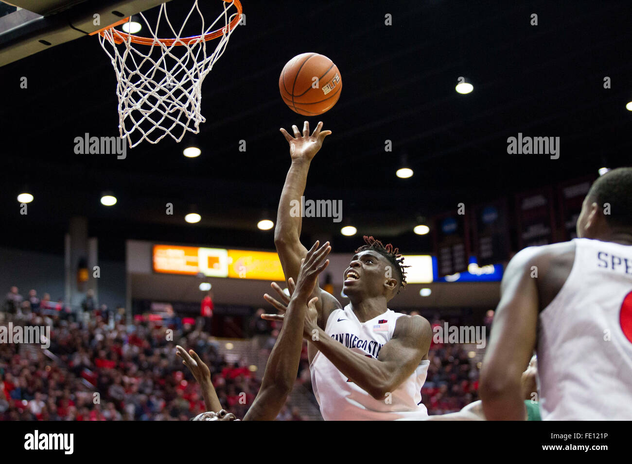 San Diego, California, USA. 2nd Feb, 2016. February 2, 2016] SDSU forward Zylan Cheatham hits a layup during Tuesday's game between San Diego State University and Colorado State University. Chadd Cady/For The San Diego Union-Tribune © Chadd Cady/U-T San Diego/ZUMA Wire/Alamy Live News Stock Photo