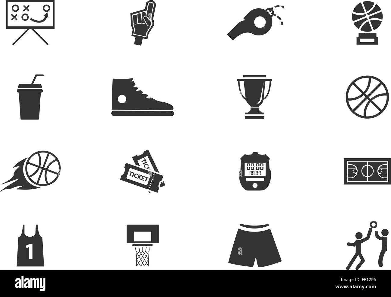 Basketball Icon set Stock Vector Image & Art Alamy