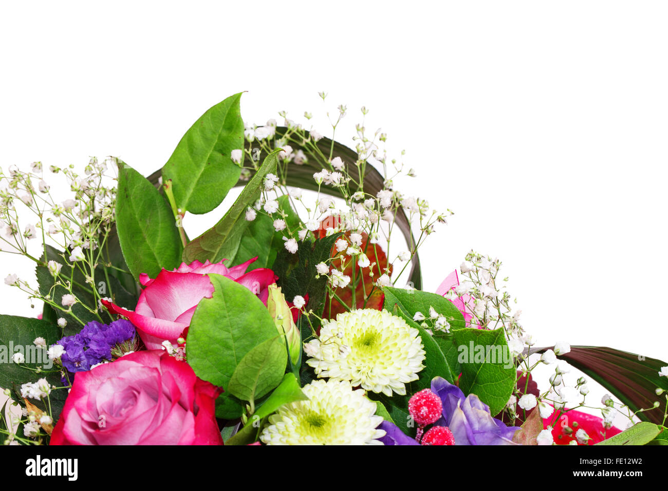 bouquet of flowers Isolated on white background Stock Photo - Alamy