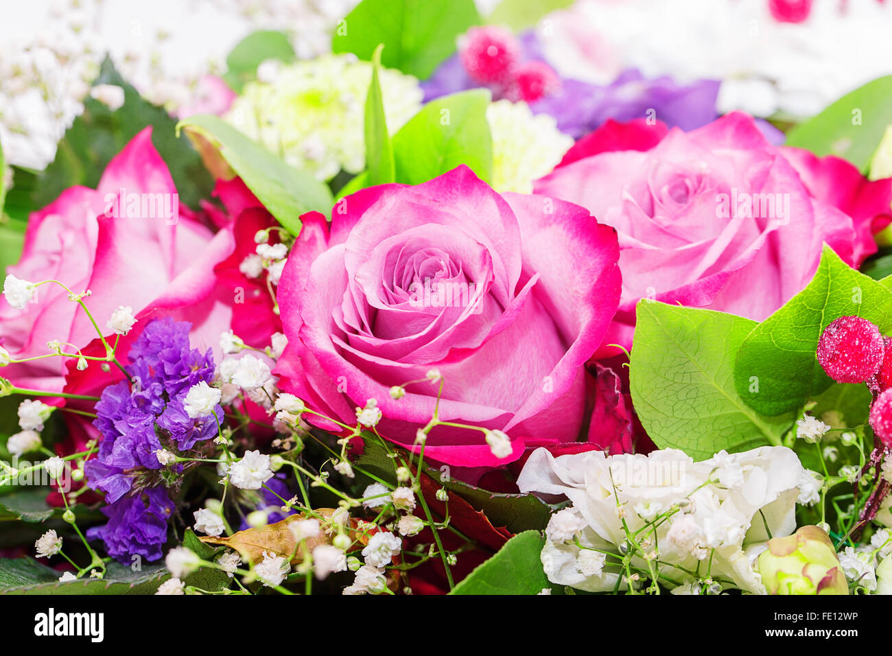 bouquet of flowers Isolated on white background Stock Photo - Alamy