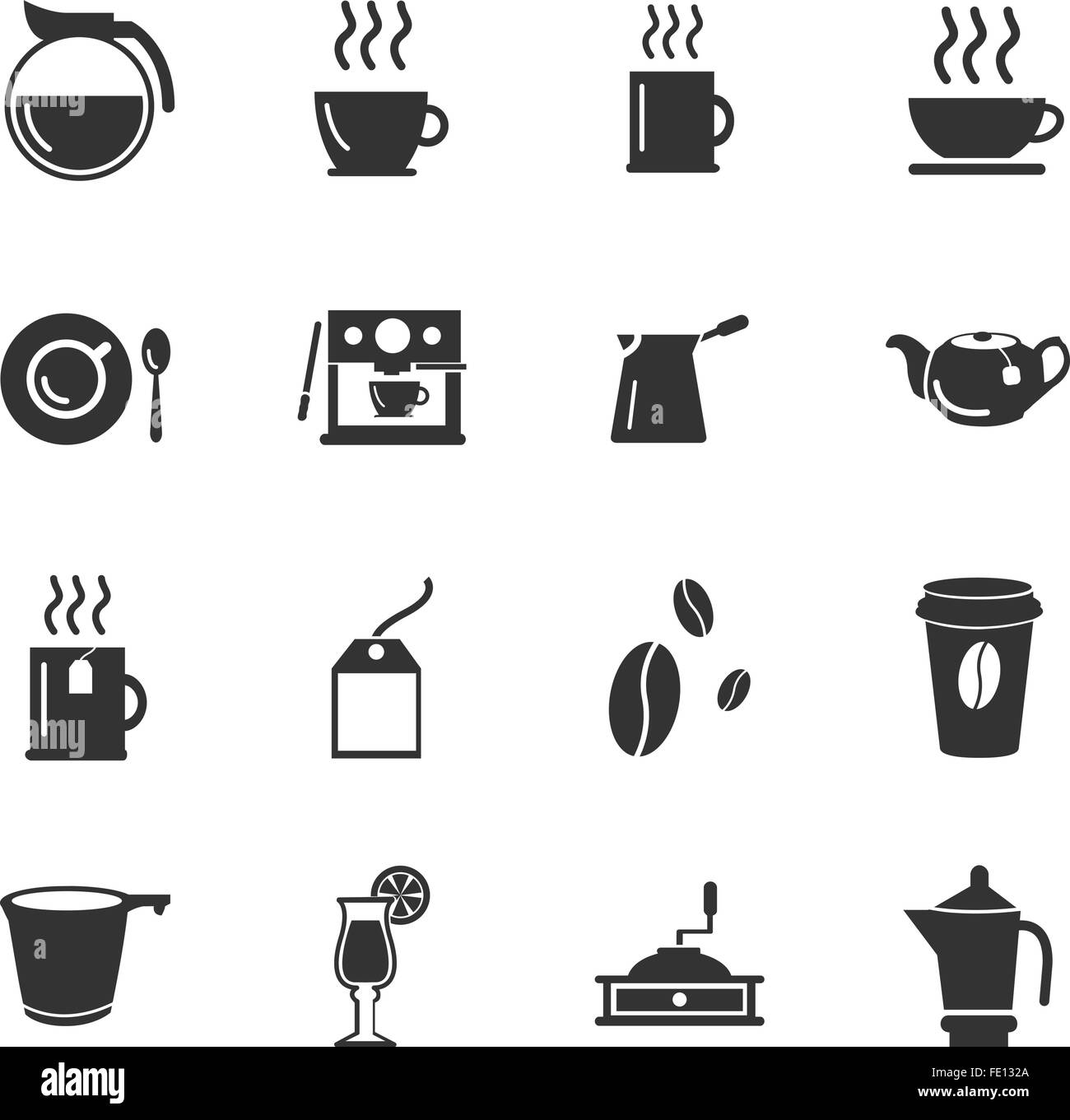 Cafe icons set Stock Vector Image & Art Alamy