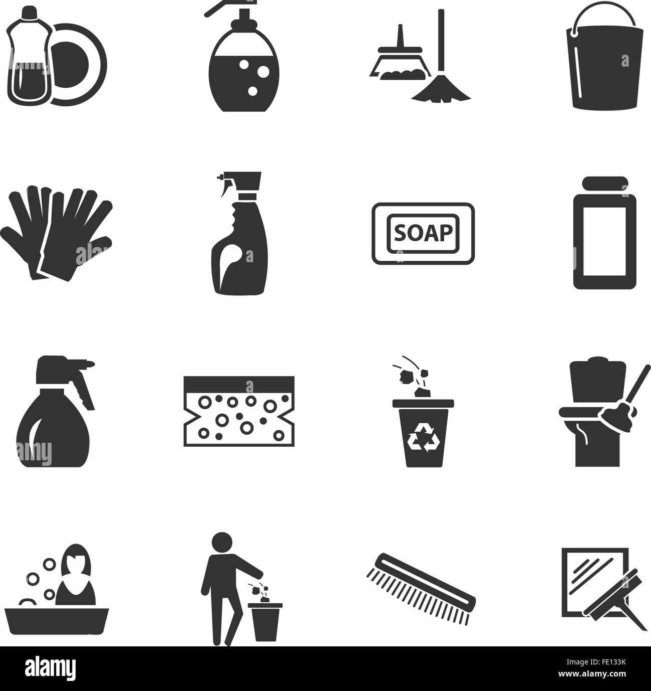 Hand washing cleaning window Black and White Stock Photos & Images - Alamy