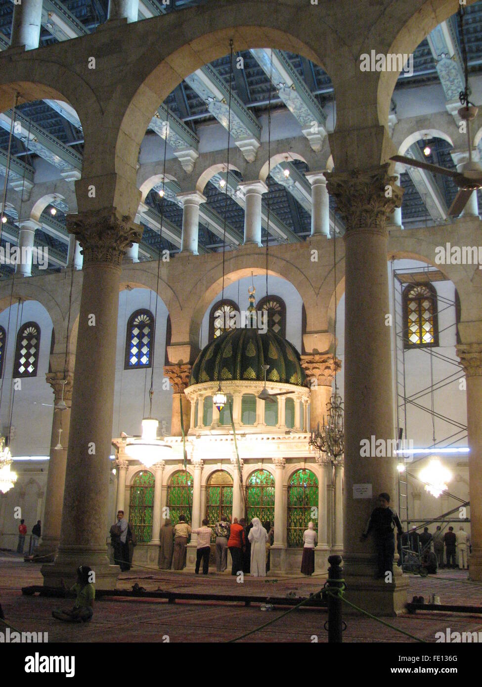 Burrial place of Prophet John / Prophet Yahya, Ummayad Mosque, Damascus, Syria - before the Syrian War Stock Photo