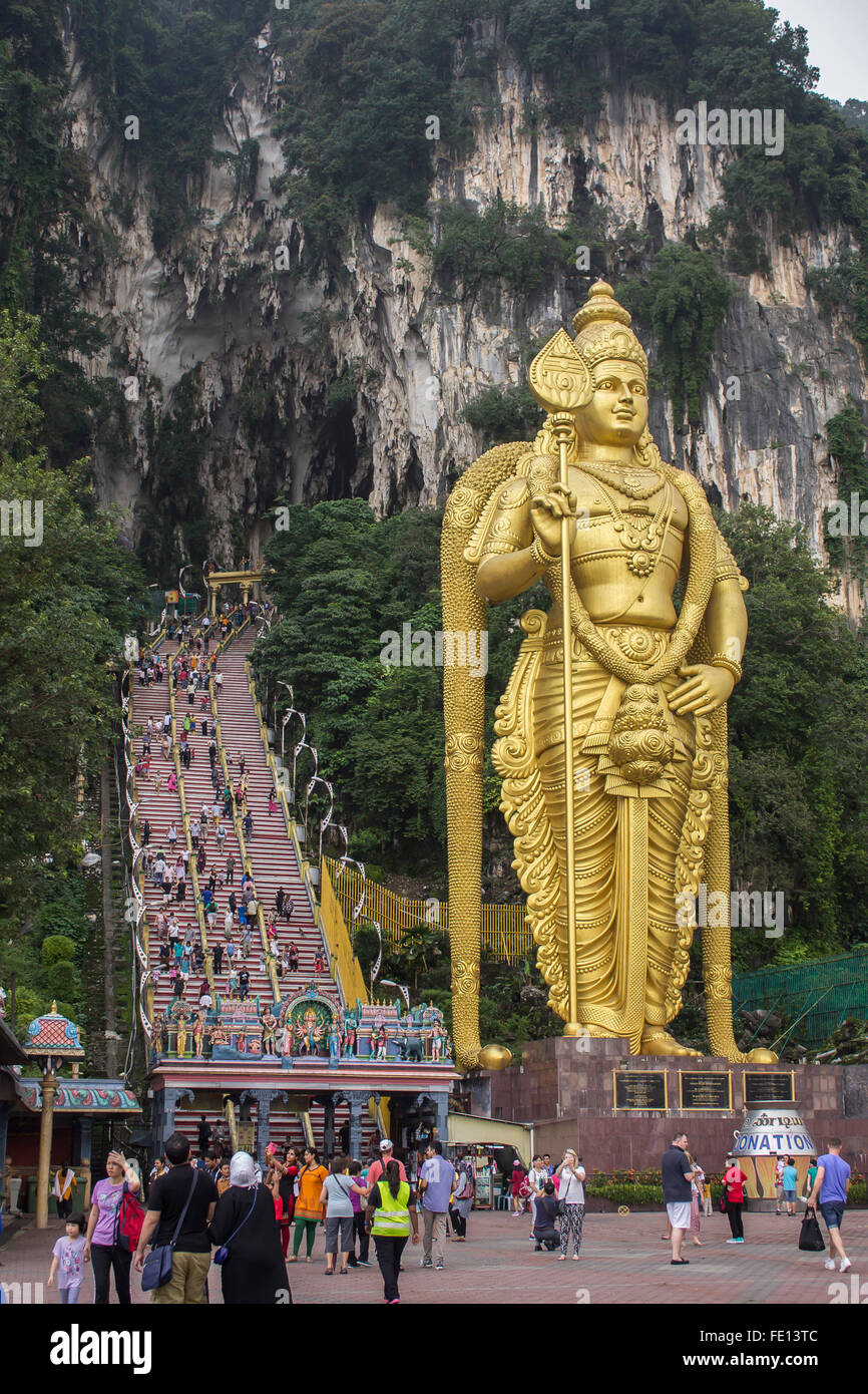 Batu Caves, Murugan statue,  Kuala Lumpur. Malaysia Stock Photo