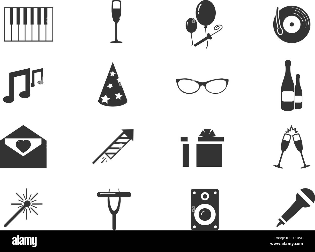 Party Icon Set Stock Vector Image & Art - Alamy