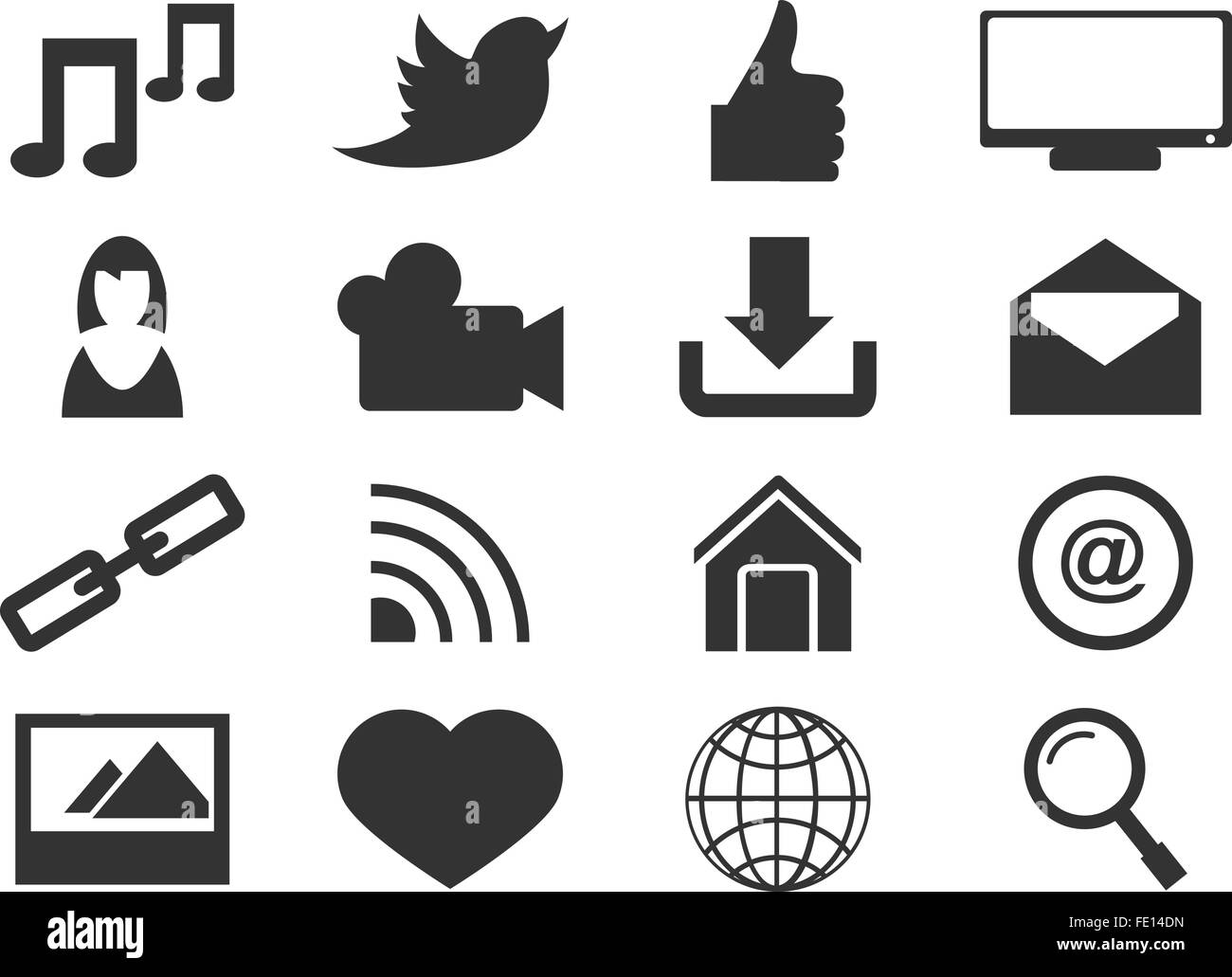 Social media icons set Stock Vector Image & Art - Alamy
