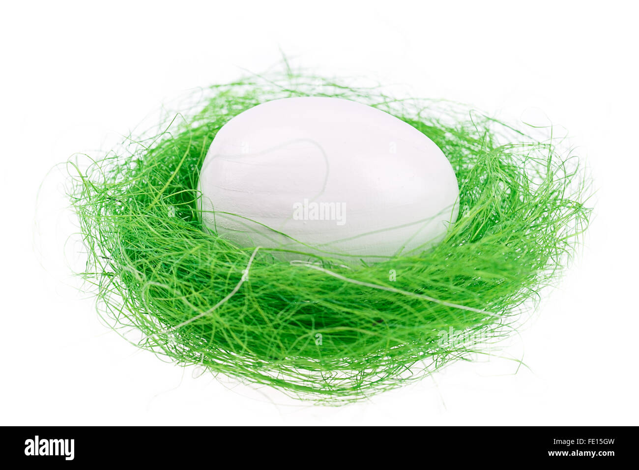 egg nest Isolated on white background Stock Photo - Alamy
