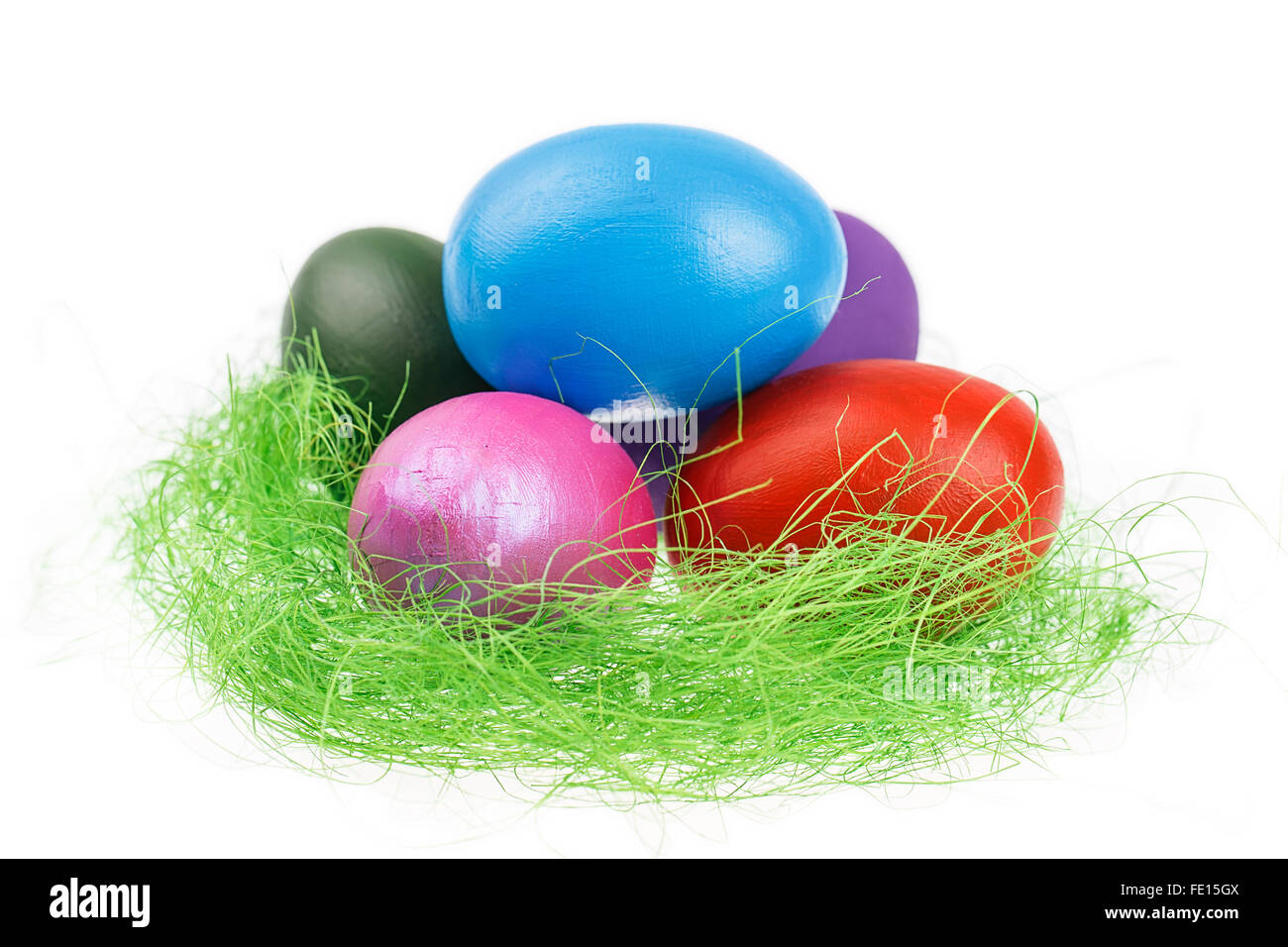 egg nest Isolated on white background Stock Photo - Alamy