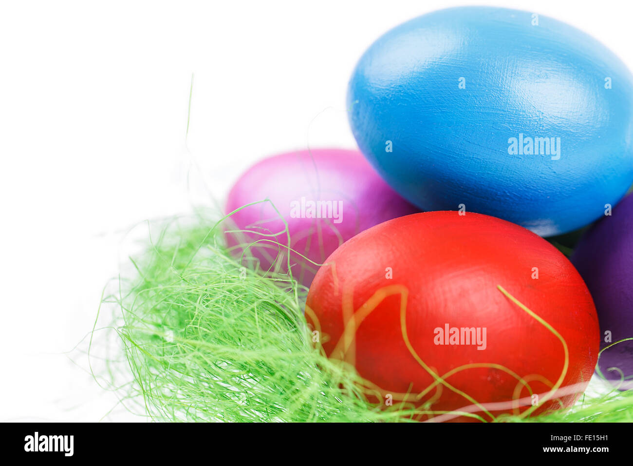 egg nest Isolated on white background Stock Photo - Alamy