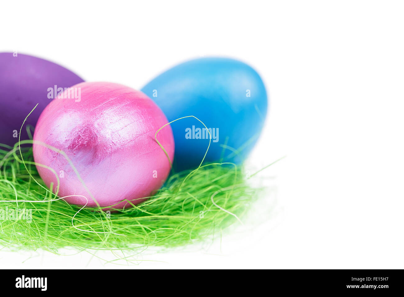 egg nest Isolated on white background Stock Photo - Alamy