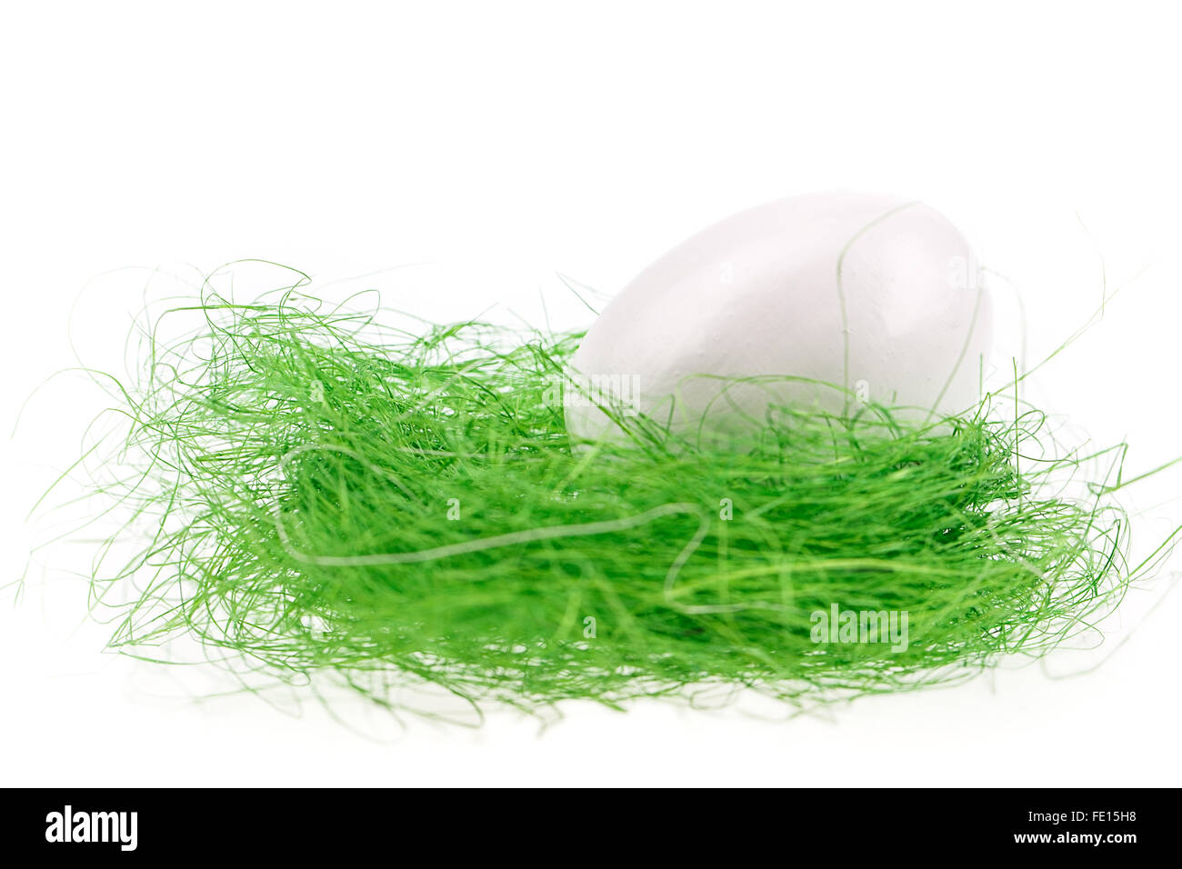 egg nest Isolated on white background Stock Photo - Alamy