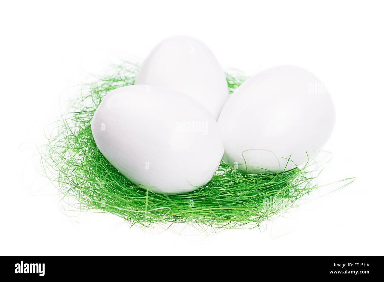 egg nest Isolated on white background Stock Photo - Alamy