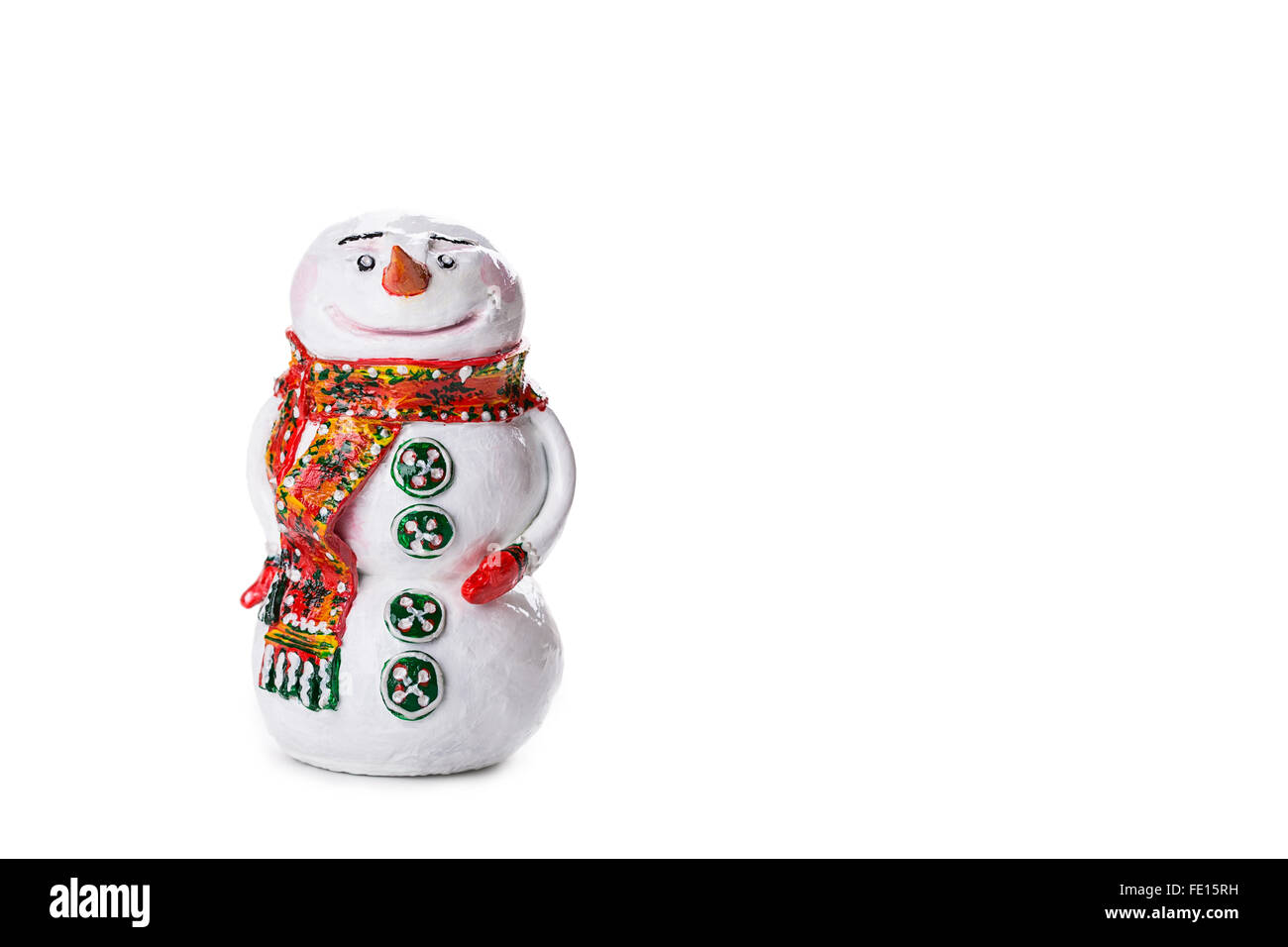 snowman Isolated on white background Stock Photo - Alamy