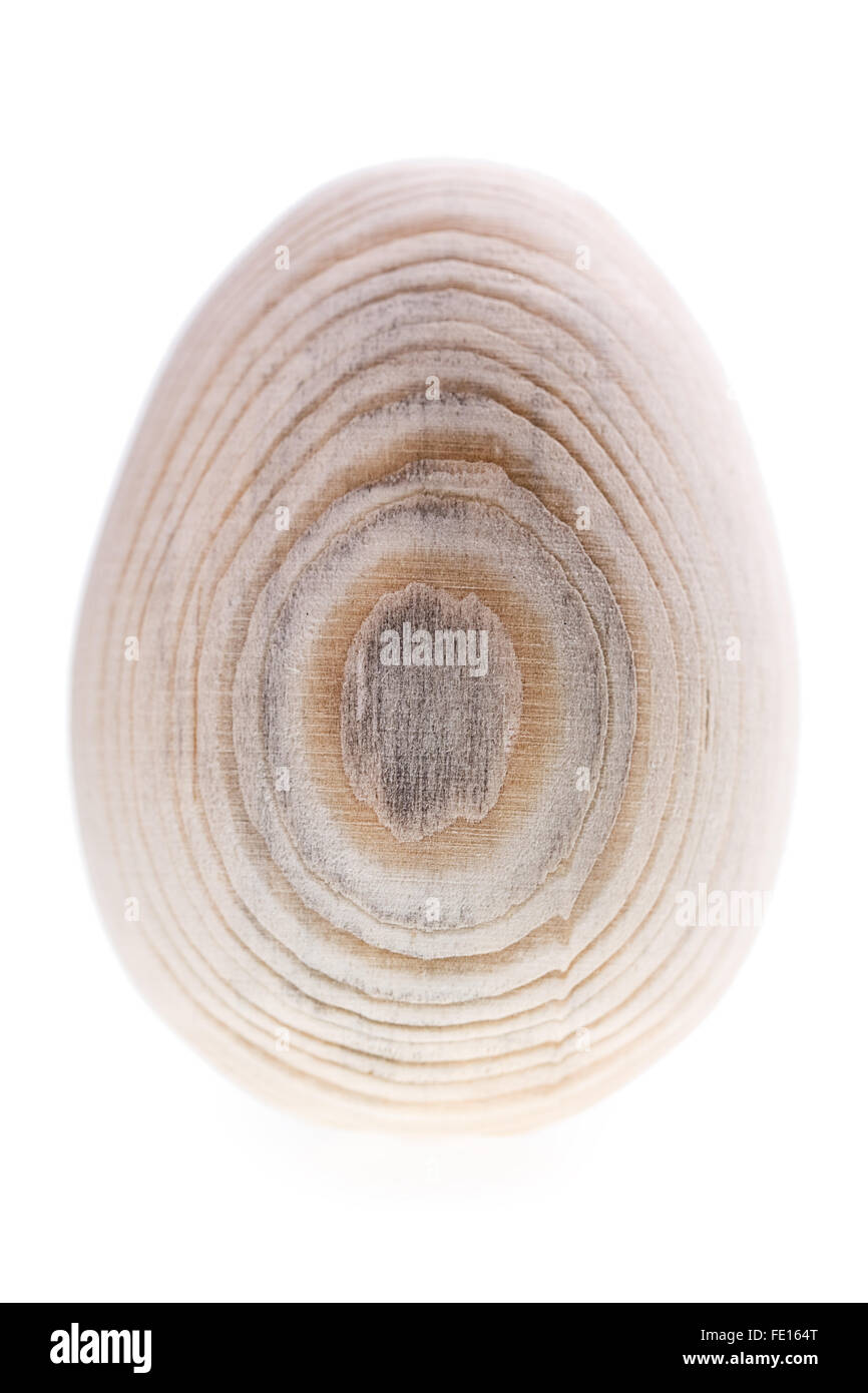 wooden egg Isolated on white background Stock Photo - Alamy