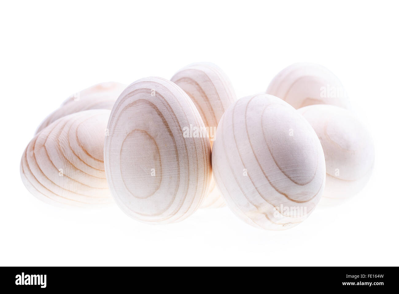 wooden egg Isolated on white background Stock Photo - Alamy