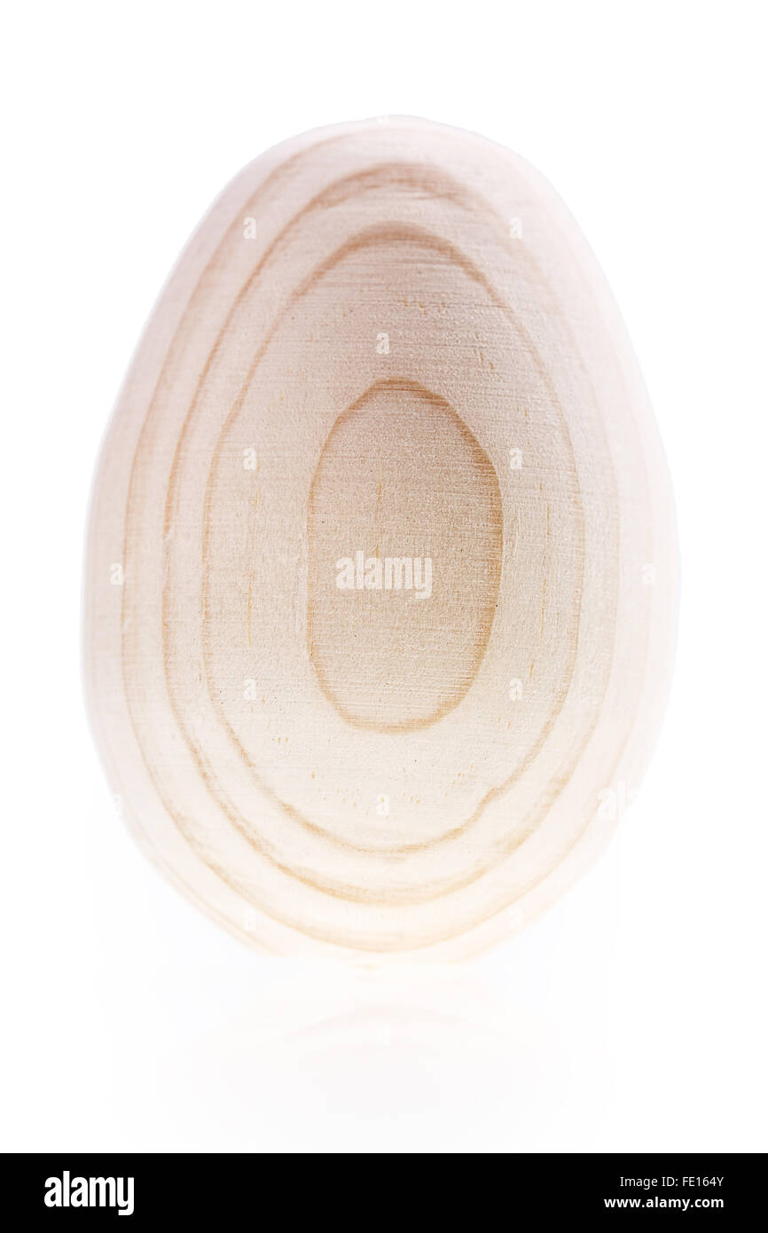 wooden egg Isolated on white background Stock Photo - Alamy