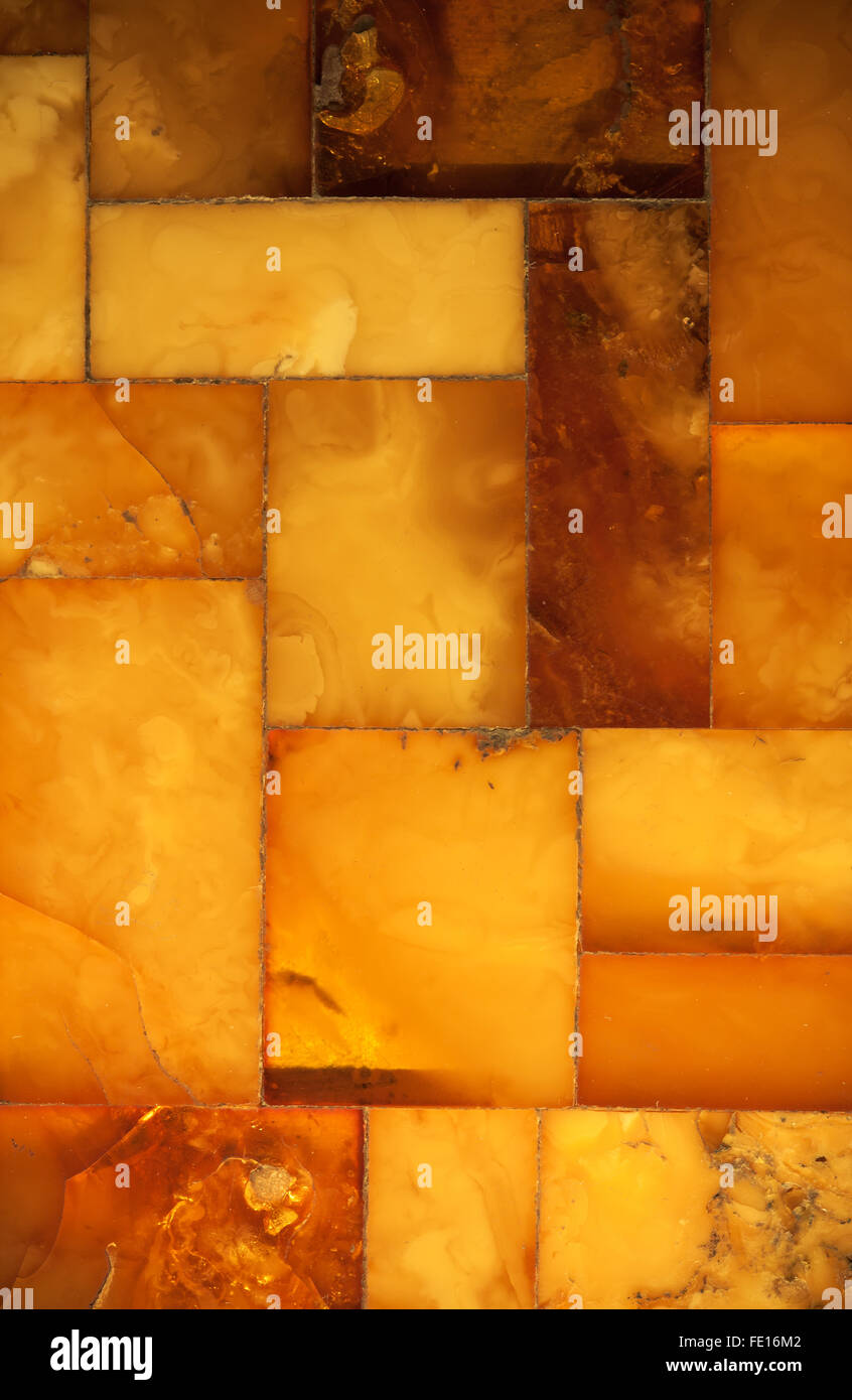 Macro. Closeup of amber mosaic as background texture or backdrop ...