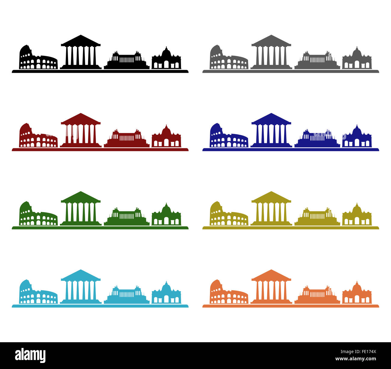 city of rome skyline Stock Photo - Alamy
