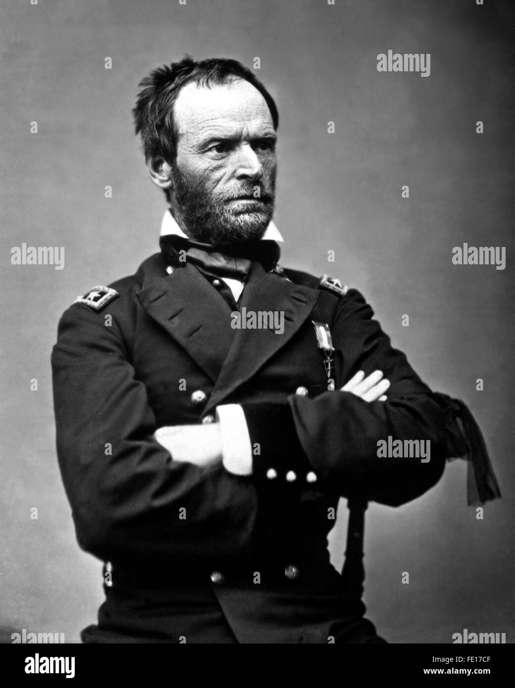 Gen. William T. Sherman, ca. 1864-65.  Mathew Brady Collection. (Army) Exact Date Shot Unknown Stock Photo