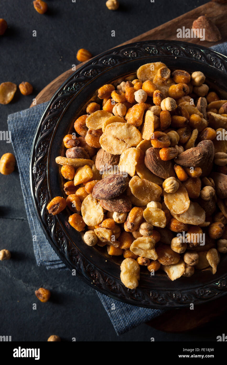 Salty Spanish Cocktail Nuts in a bowl Stock Photo Alamy