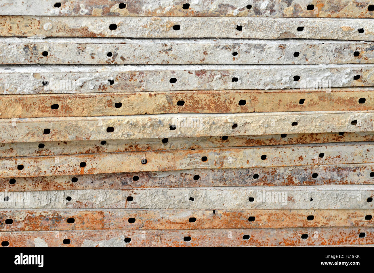 background image of rusty corrugated iron sheets Stock Photo