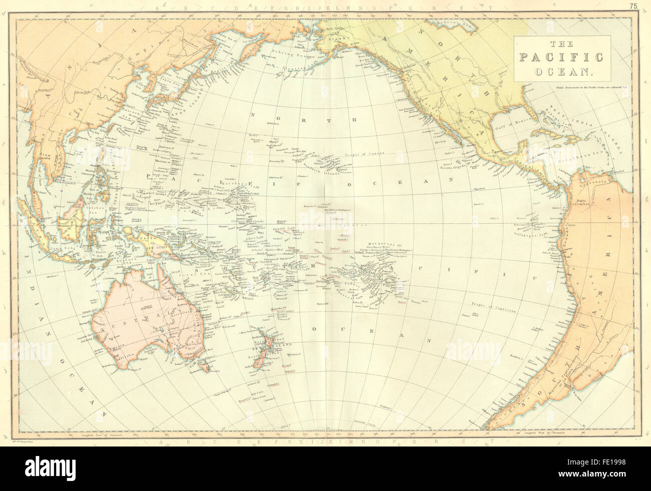 Map of australia and pacific hi-res stock photography and images - Alamy
