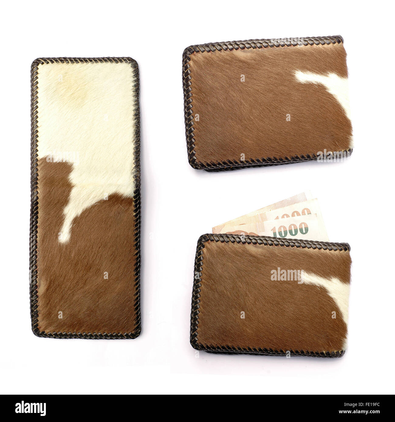 lether wallet Stock Photo