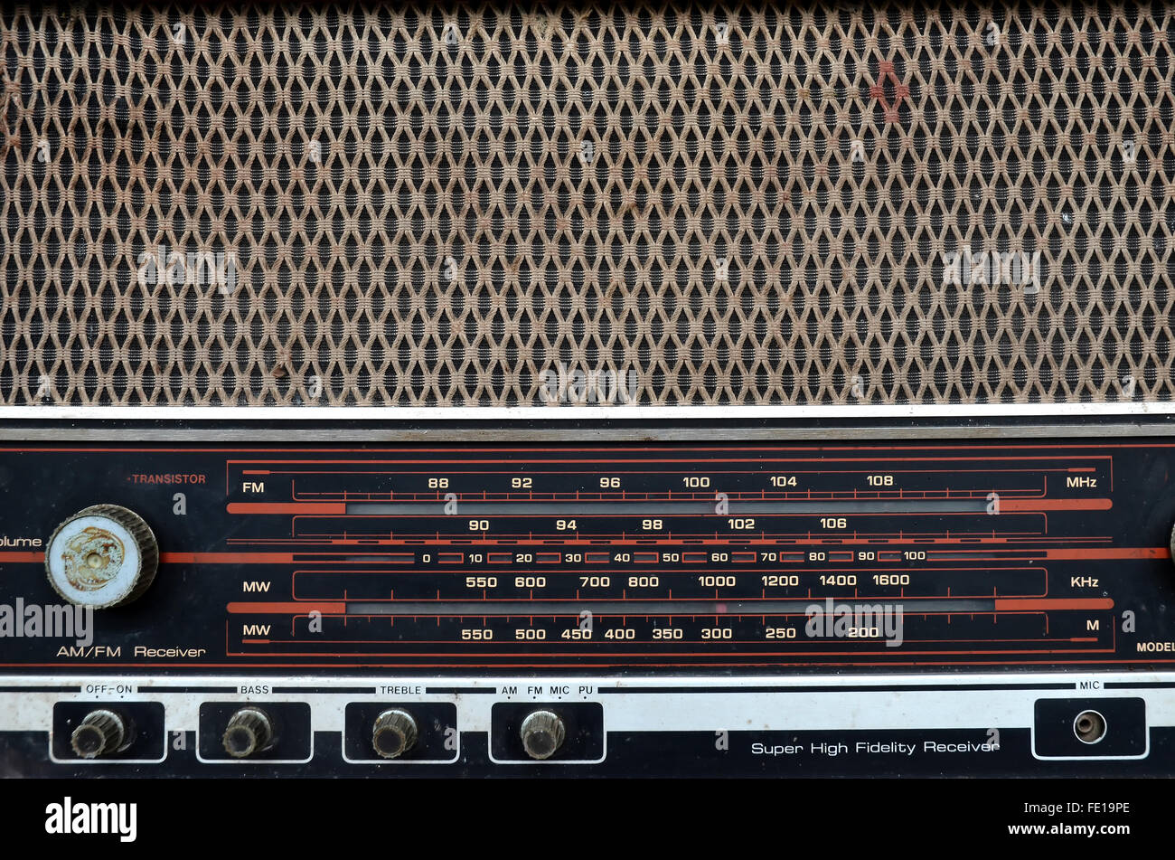 Vintage radio dial close up Stock Photo Alamy