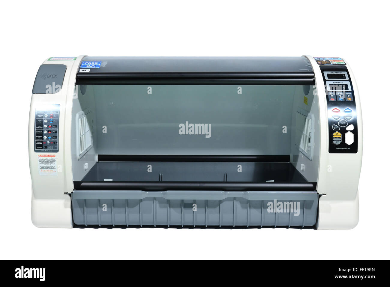 animals cub incubator on the white background Stock Photo