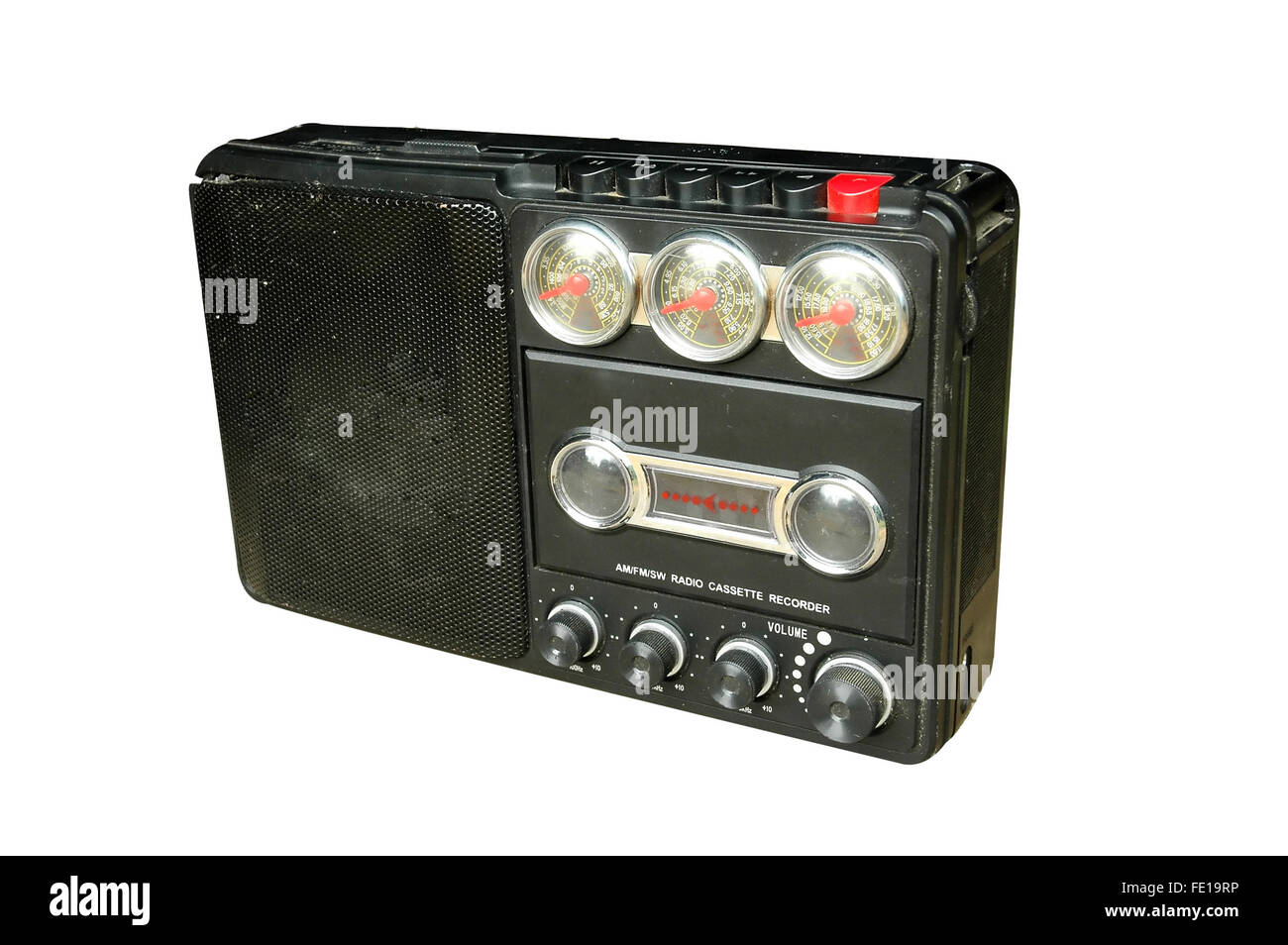 old radio isolated Stock Photo