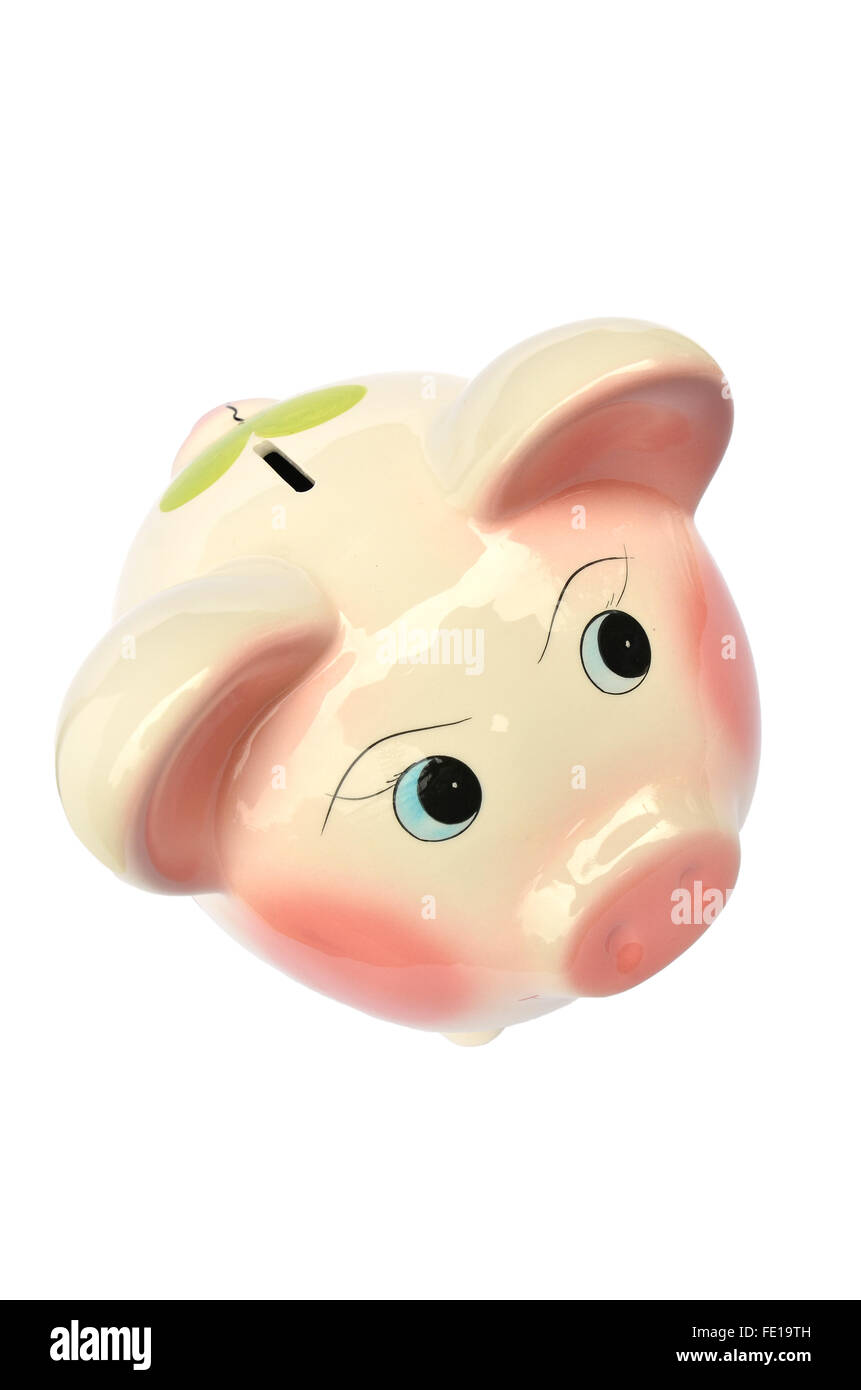 Piggy bank isolated on white background Stock Photo - Alamy