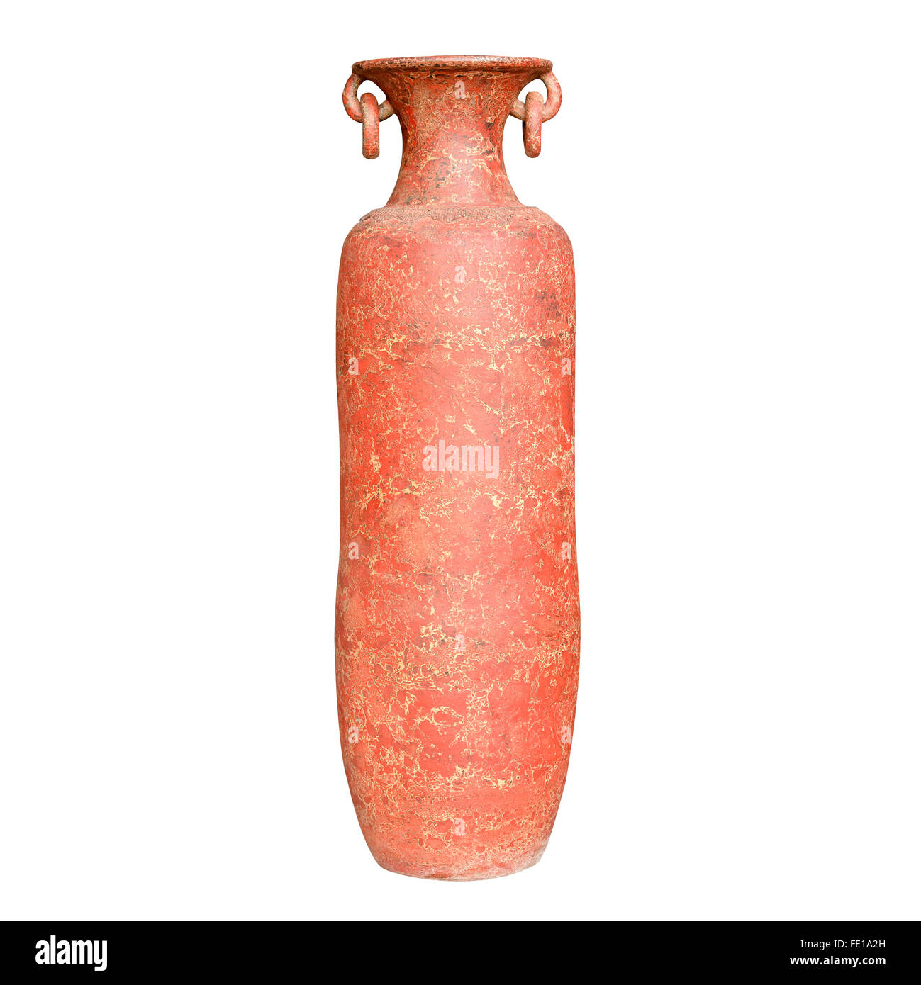 Beautiful painted vase on a pure white background Stock Photo