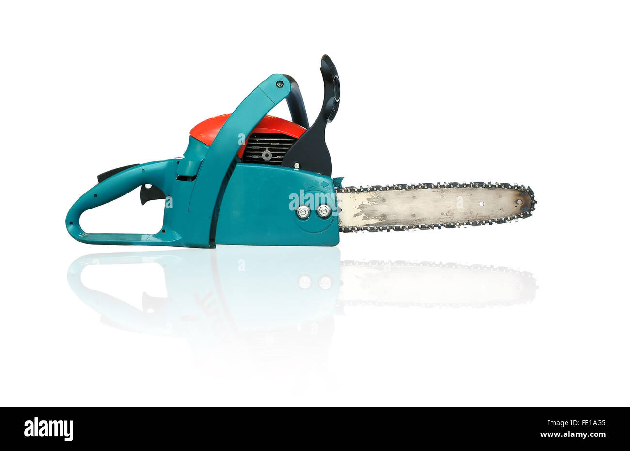 chainsaw isolated Stock Photo