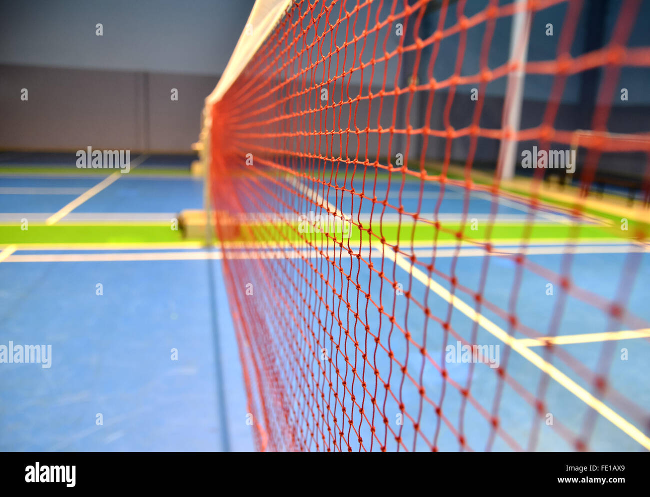 indoor badminton net close up Stock Photo Alamy
