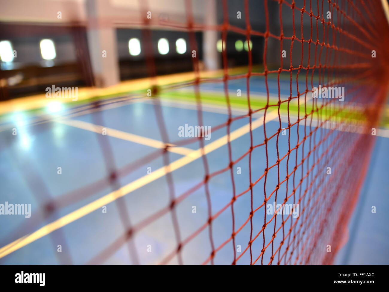 indoor badminton net close up Stock Photo Alamy
