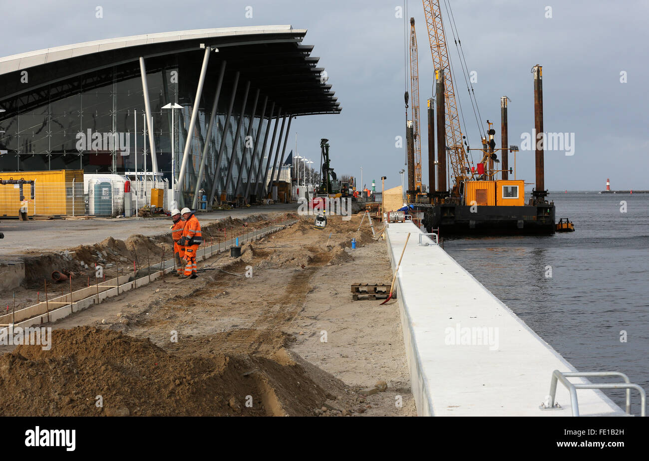 A new wharfage is worked on at mooring site 7 at the cruise ship ...