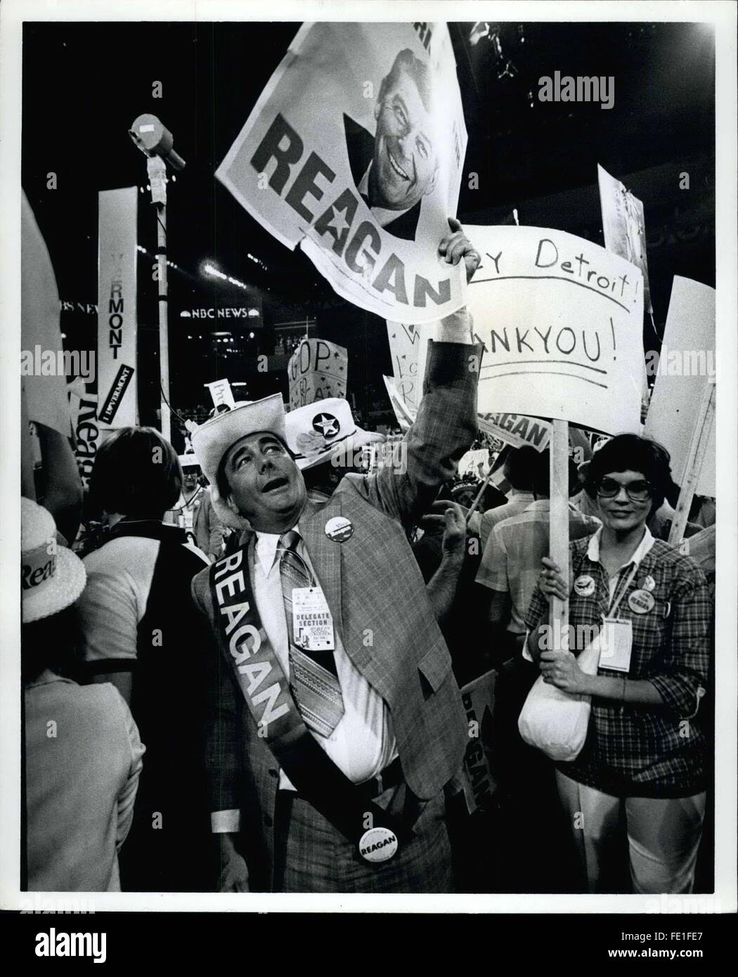 July 1980 - the Republican convention, Detroit Michigan. Floor ...