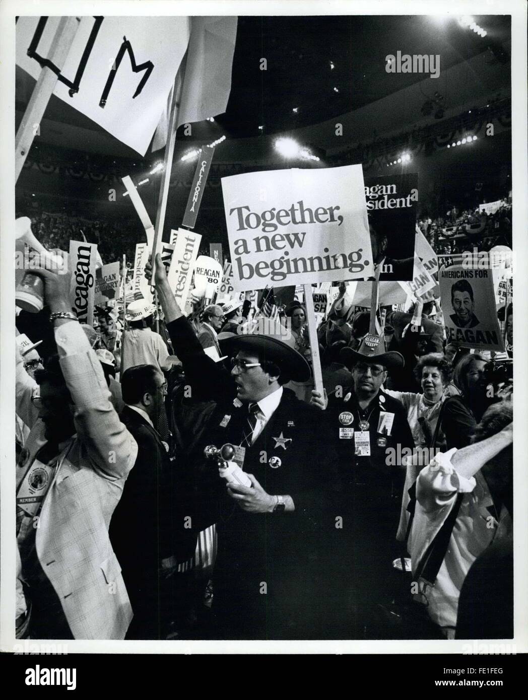 July 1980 - The Republican Convention, Detroit Michigan. Floor ...