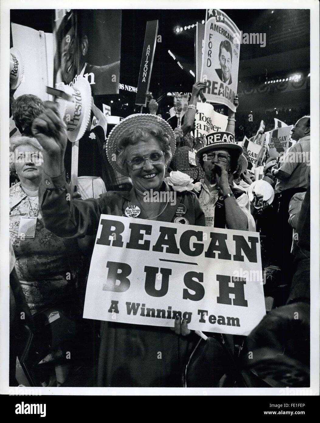 July 1980 - the Republican convention, Detroit Michigan. Floor ...
